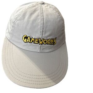 GAMEWORKS Game Works BASEBALL HAT White Cap beige NWT. H78